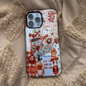 Stylish Red and White Phone Case